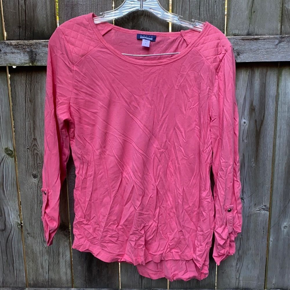 Basic Editions Pink Top sz. M
